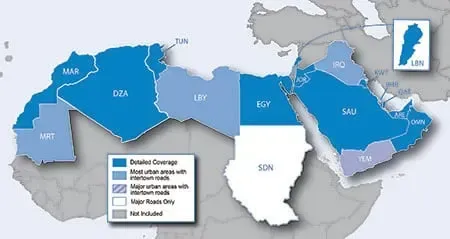 Garmin Middle East & North Africa Map- On DVD